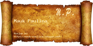Mauk Paulina névjegykártya